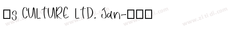 μs CULTURE LTD. Jan字体转换